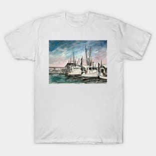 boats nautical art print T-Shirt